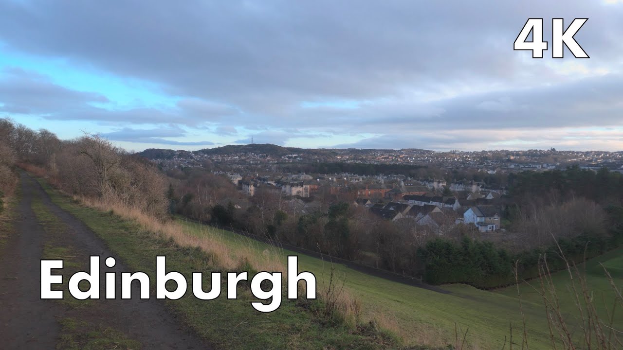 A Crisp Edinburgh Walk through Morningside and Craiglockhart | 4K Suburb & Nature Sounds
