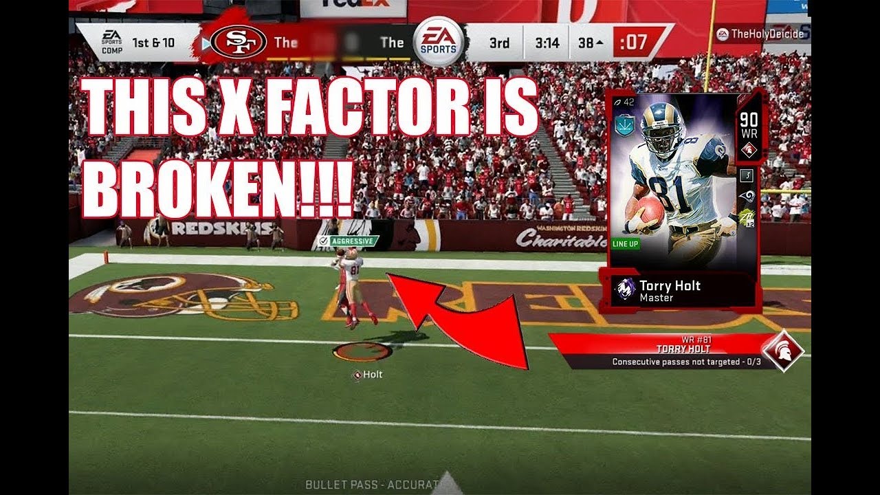 THIS X-FACTOR IS BROKEN! 90 OVERALL LEVEL MASTER TORRY HOLT IS UNSTOPPABLE!- Madden 20 Ultimate Team