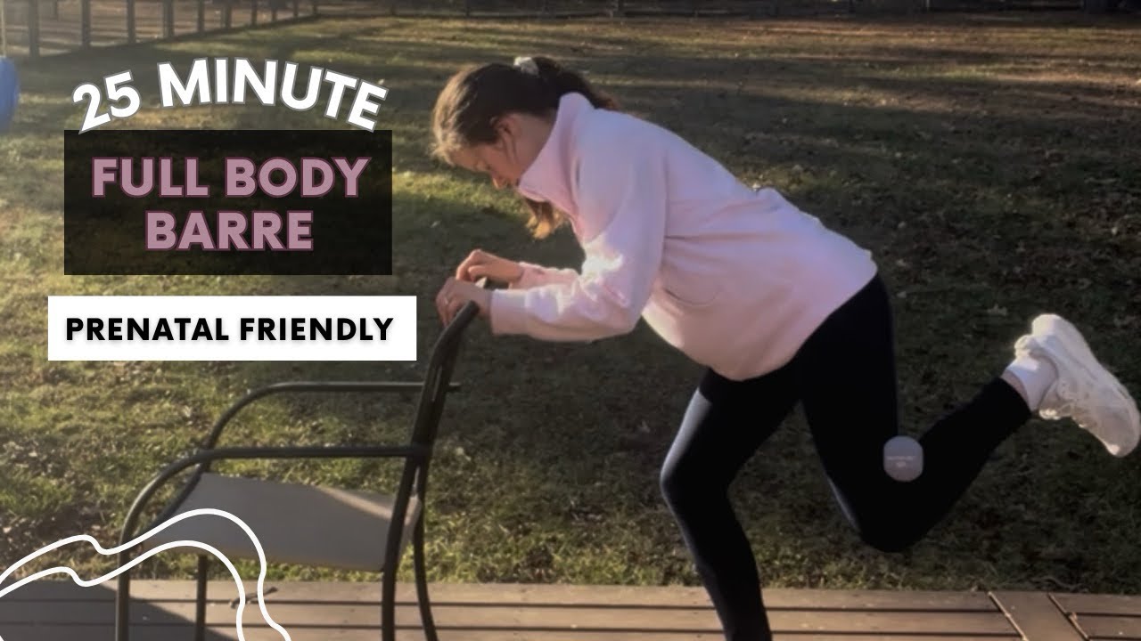 25-Minute Prenatal Full Body Barre Workout | All Standing, Low Impact Strength (5 lb Weights)