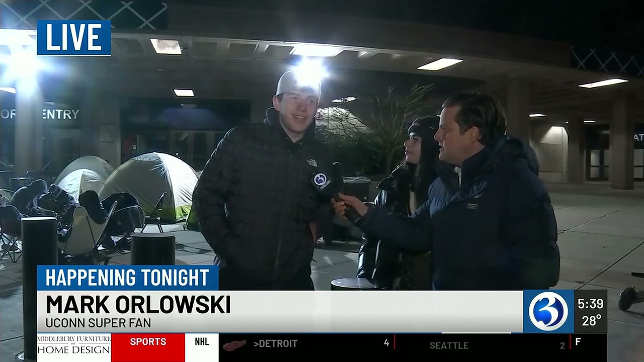 VIDEO: UConn students camp out at Gampel ahead of big game