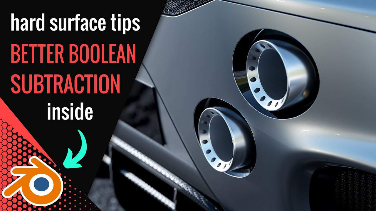 Hard Surface Modeling Tips - Better Boolean Subtractions in Blender