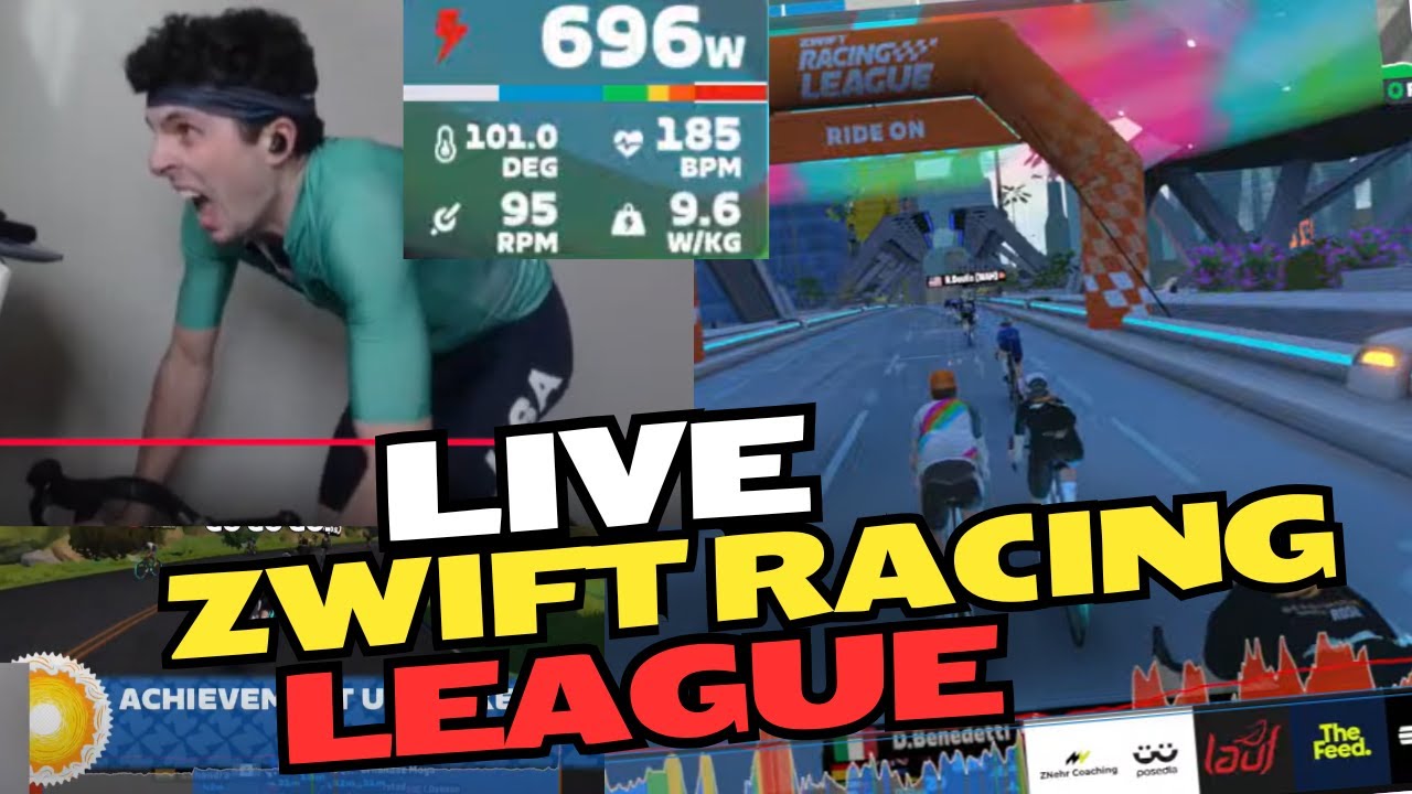 390W NP FOR 55 MINUTES IN ZWIFT RACING LEAGUE | Points Race LIVE