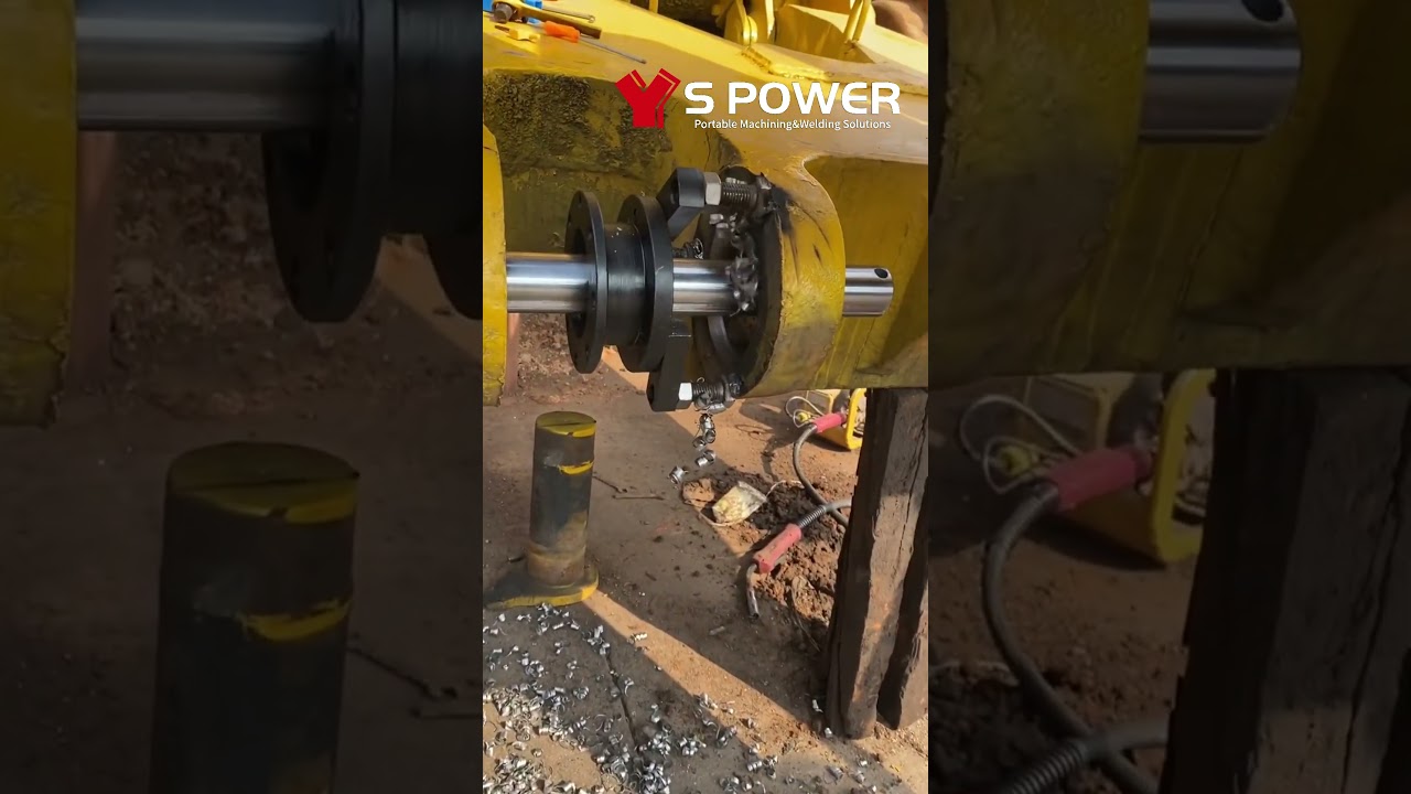 portable line boring machine on site -S POWER  #automobile #boringmachine
