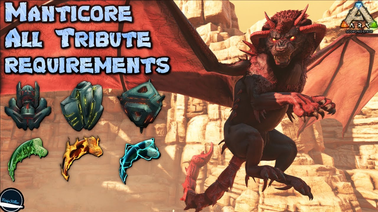 Scorched Earth Artifact and Tribute locations to fight the Manticore in Ark Survival Evolved