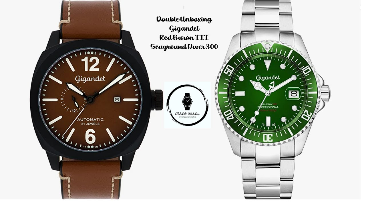 Double Unboxing 📦📦 Gigandet Red Baron III & Seaground Automatic Watches