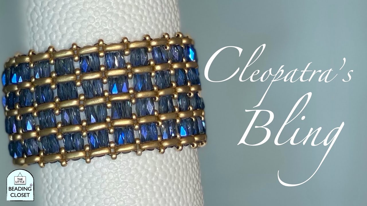 CLEOPATRA's BLING : Beading tutoial for a crystal bling and sparkle Bracelet