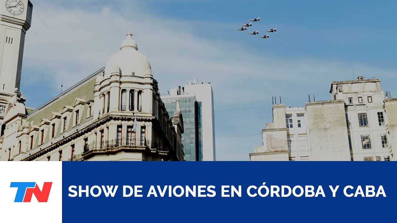 LA PRESENTACIÓN DE LOS F-16 I Seis aviones sobrevolaron la Ciudad de Buenos Aires