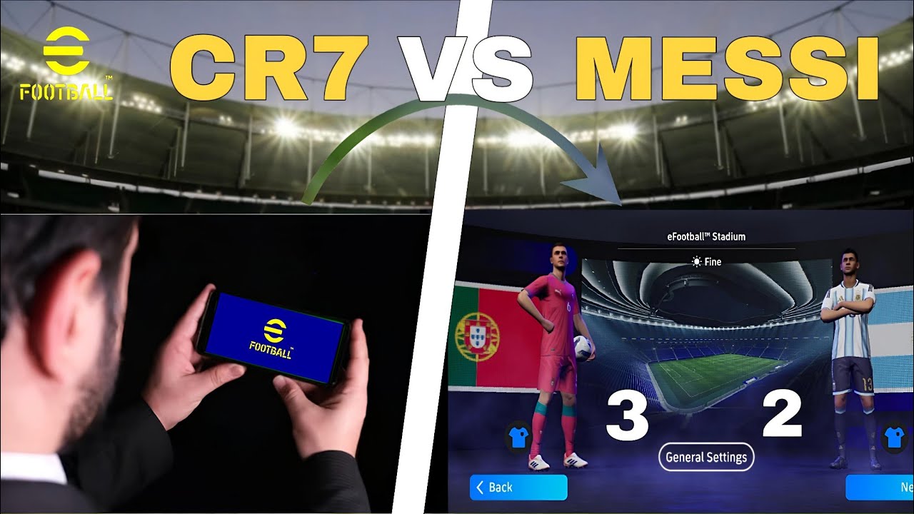 ⚽🇵🇹 RONALDO HATTRICK! 😱 My First Time Playing eFootball | Portugal 3-2 Argentina 🇦🇷