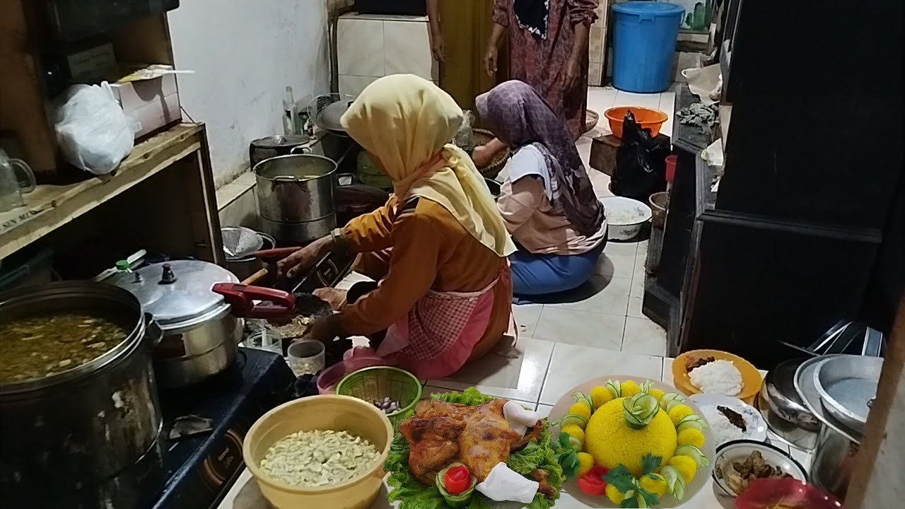 Suasana Hajatan Di Kampung‼️Kesibukan Di Pagi Hari Sambil Menunggu Rombongan Seserahan Dari Subang