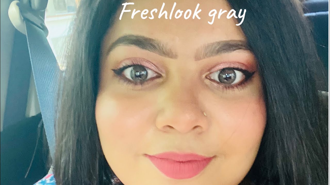 Fresh look One day color Gray Lenses 👁 || Review and Happy Monday 💜|| Fatima Soori