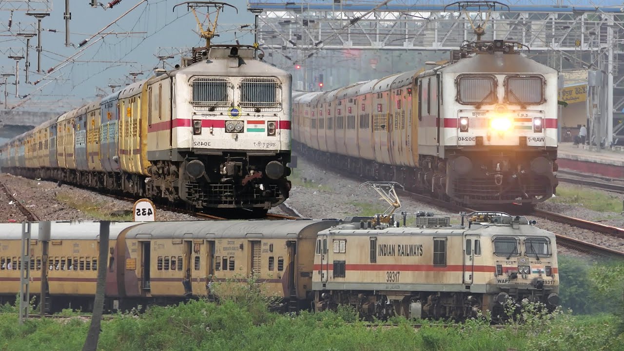 LOUD HONKING WAP7 Hauling Classic ICF Trains at Full Speed | FATV Episode No #132 | Indian Railways
