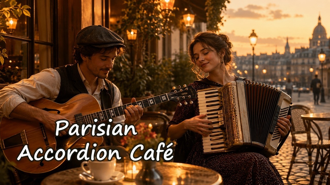 🎧 Warm Parisian Accordion Café  | Cozy French Music for Relax, Study & Strolling
