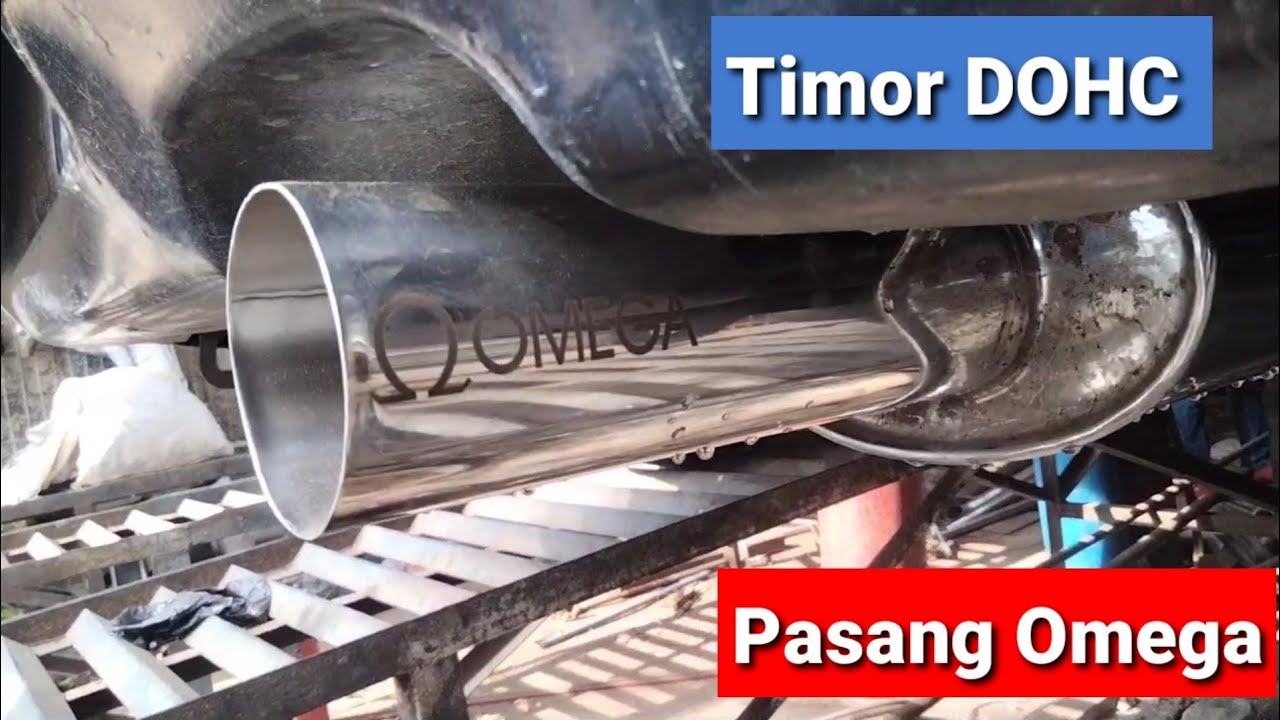 Mobil Timor DOHC injeksi upgrade knalpot racing Omega suara ngebas..