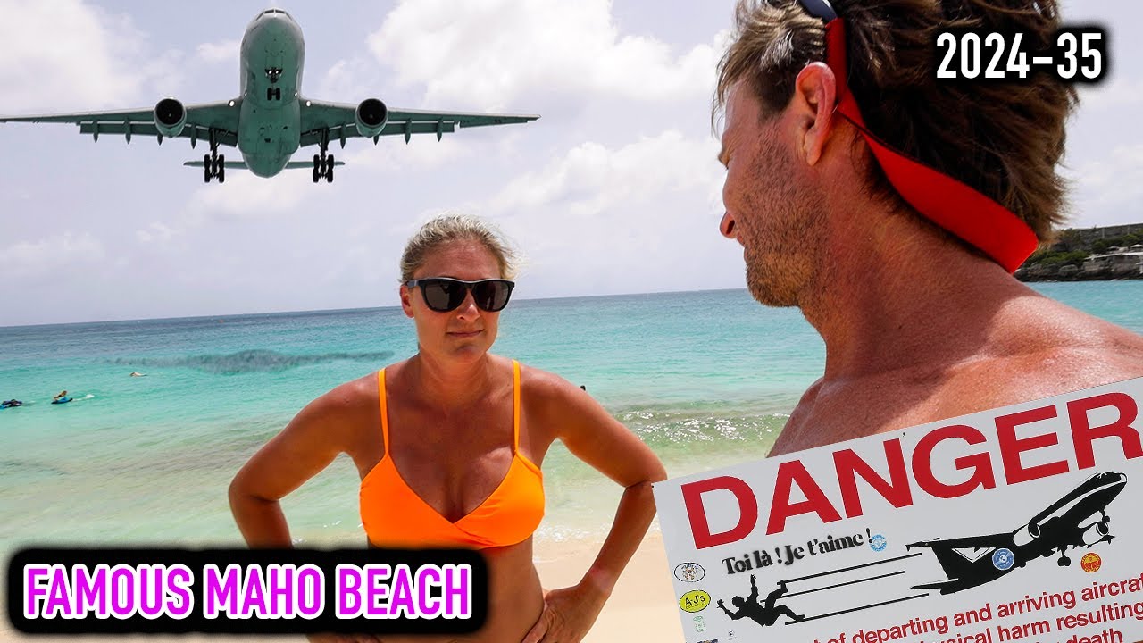 Exploring The Best Beach On St. Martin & The Famous Maho Beach - Planes Land On The Beach || 2024-35