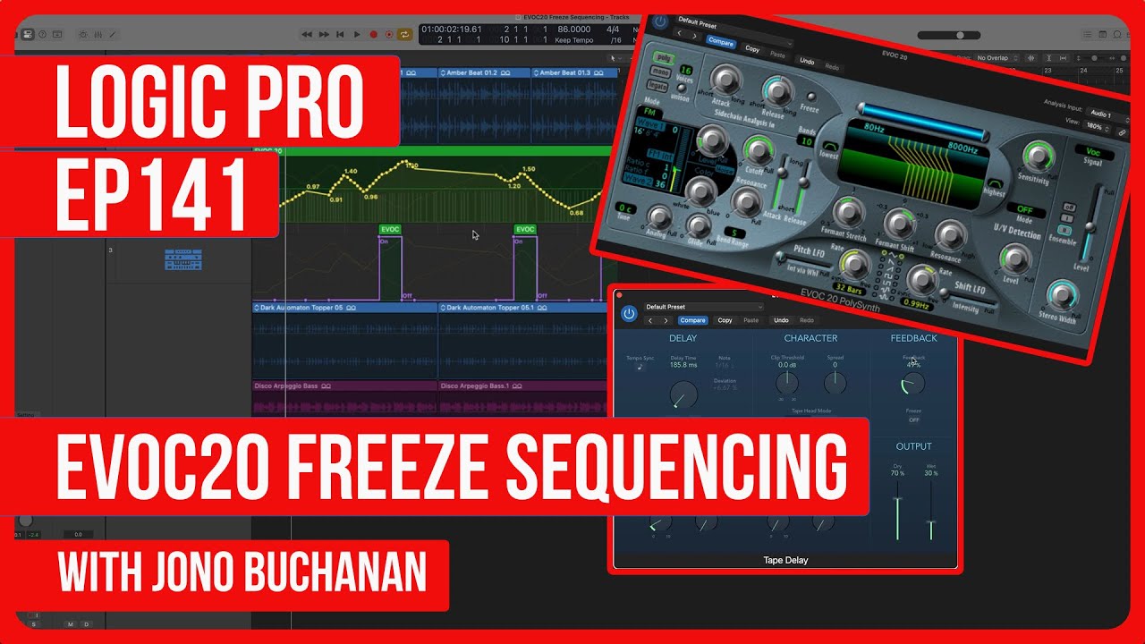Logic Pro: How to use EVOC20 Freeze Sequencing