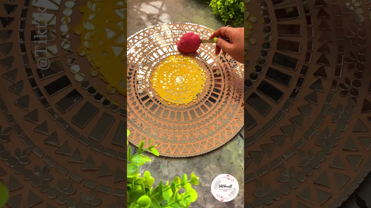Зеркальная мозаика 😱😱😱😱😱 | урок по мозаичному искусству для начинающих #шорты #тренд