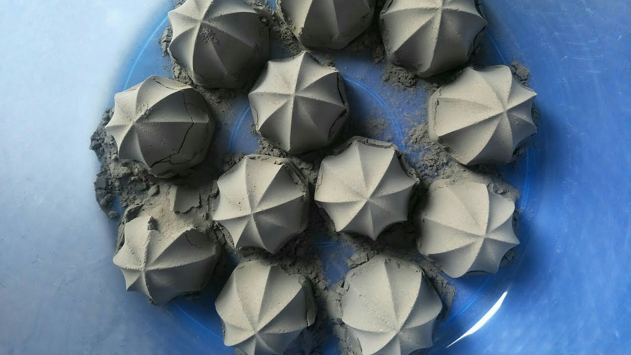 ASMR: pure soft cement biscuits dry crumbling/dust play/odlysatisfying