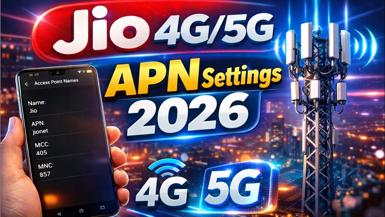Jio New APN Setting 2026 ✅/Jio APN Settings 2026/Jio 4G/5G Apn Settings 2026🚀/Jio Net Slow Problem 