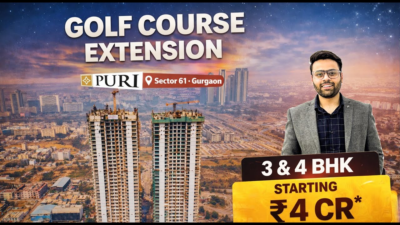 Puri Aravallis Sector 61 Gurgaon Drone View of Under-Construction Luxury Project Construction Update
