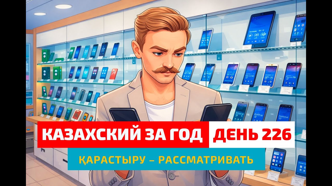 🔍 День 226 — Рассматриваю все варианты перед выбором | Глагол қарастыру | Казахский язык онлайн