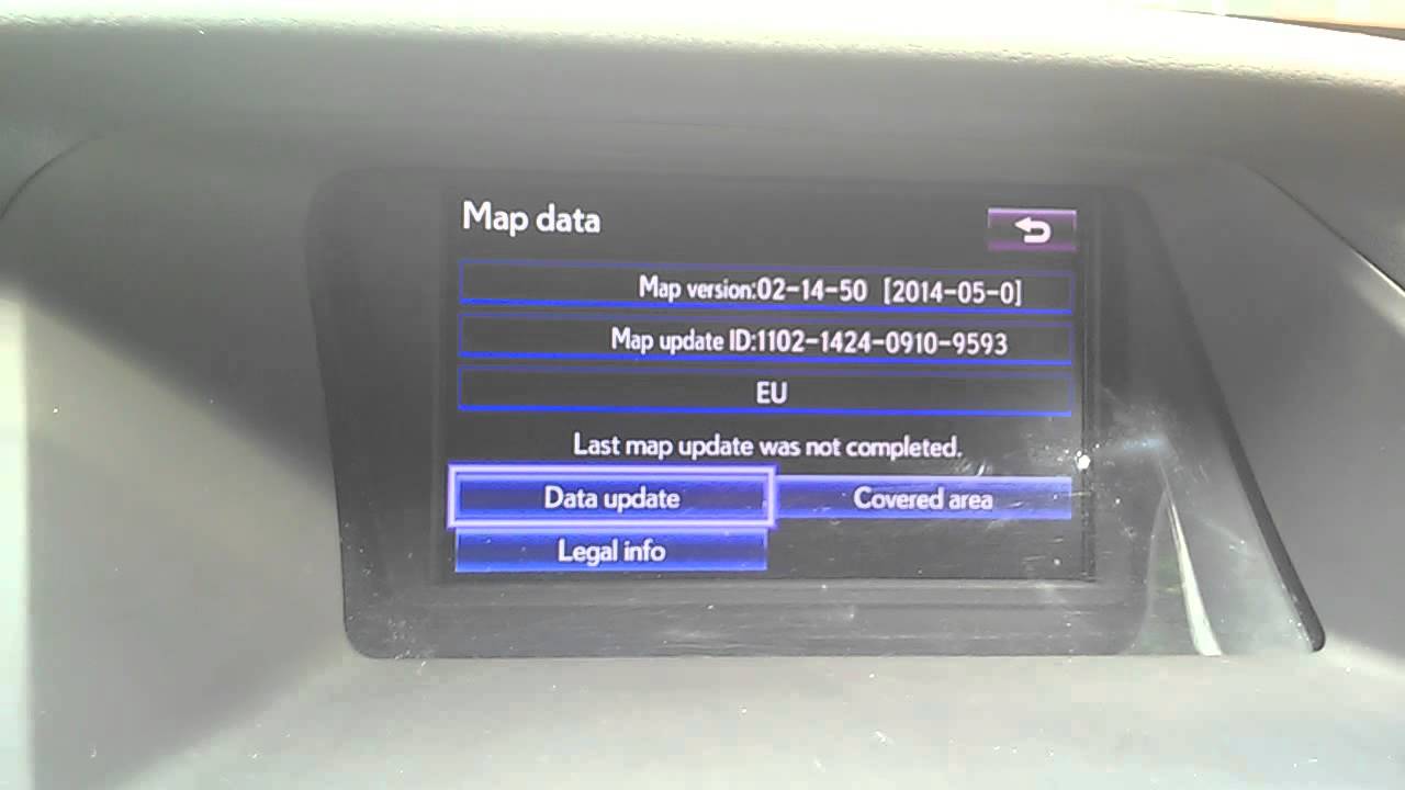 Map update in Toyota\Lexus part 2