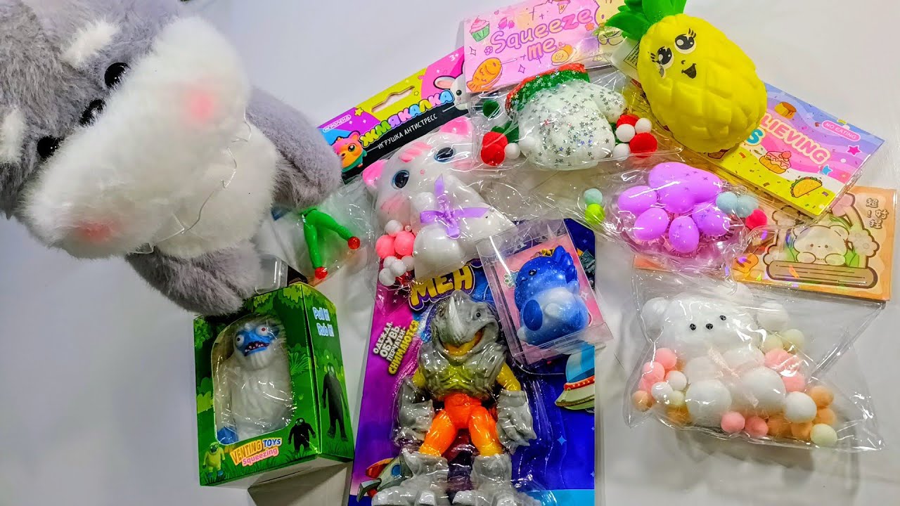 ASMR Unboxing squishies and stress relievers for your satisfaction, sleep, and goosebumps💞