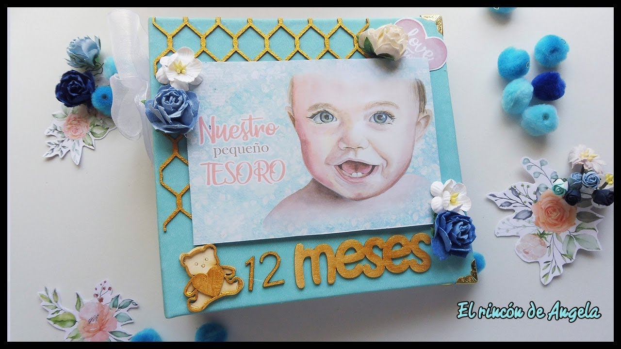 Tutorial Scrapbooking- Álbum 12 meses encuadernado con eco piel Koraprojects- Diy scrap facil
