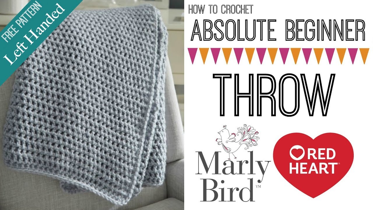 How to Crochet Beginner Crochet Throw Left Handed
