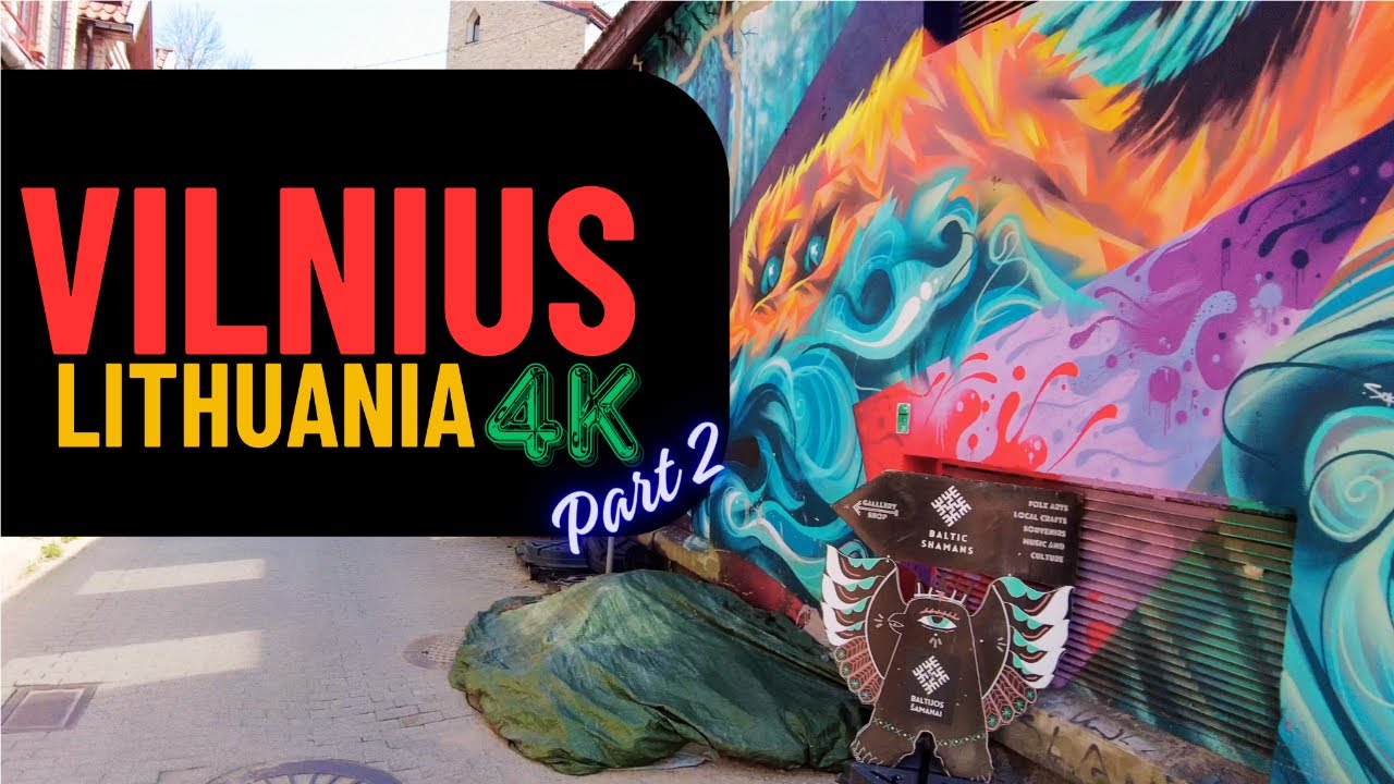 Vilnius, Lithuania pt.2 - 4K I Relaxing Walking Tour I No Music