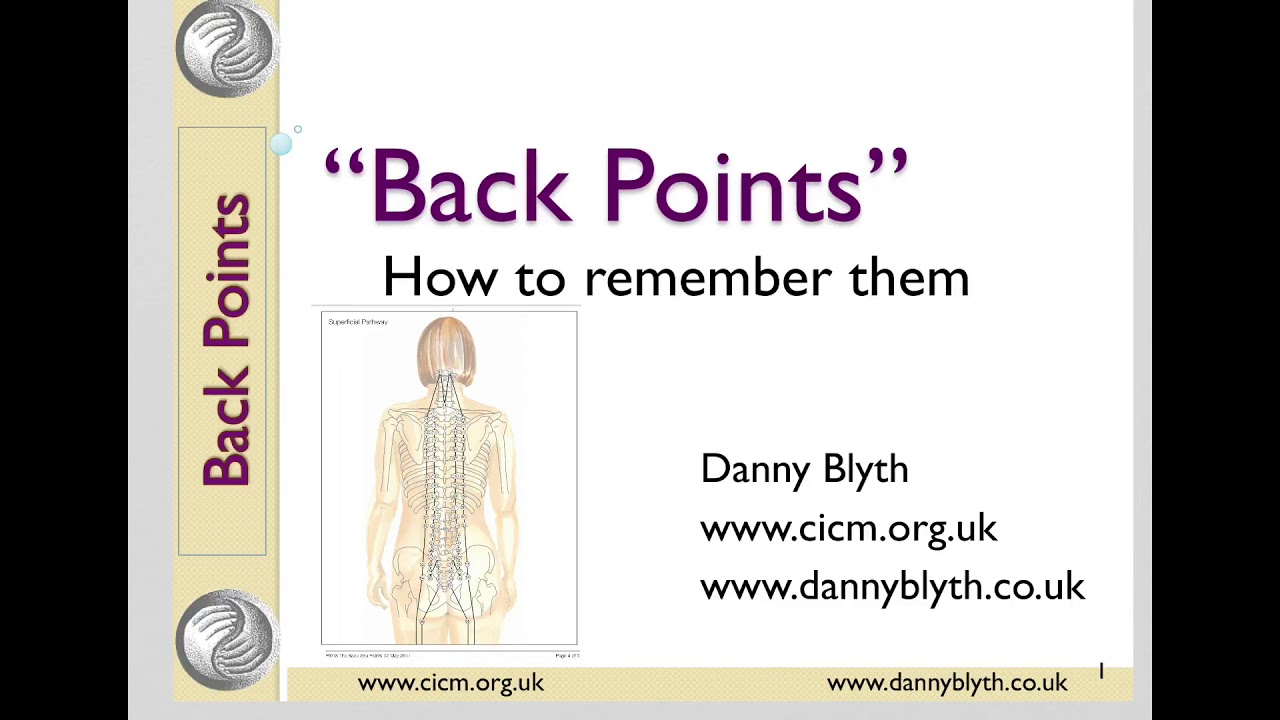 How To Remember and Locate Acupuncture Points On The Back