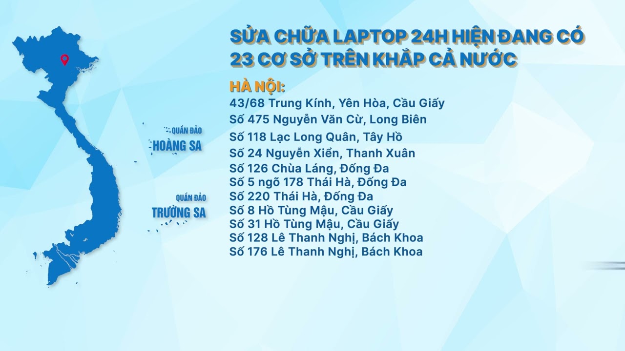 Giới thiệu Hệ thống Sửa chữa Laptop 24h