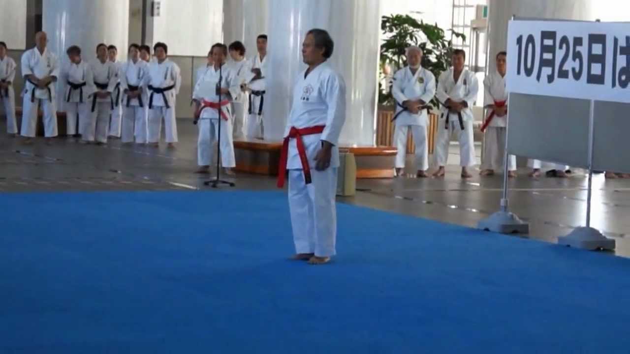 Goju-ryu kata by Kurashita Eiki sensei to celebrate 'Karate Day' in Okinawa - October 25th 2012.