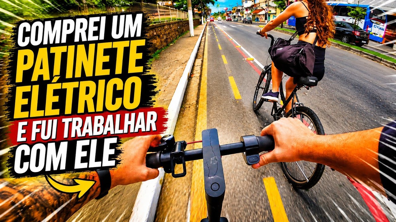 COMPREI UM PATINETE ELÉTRICO E FUI TRABALHAR COM ELE! 😉