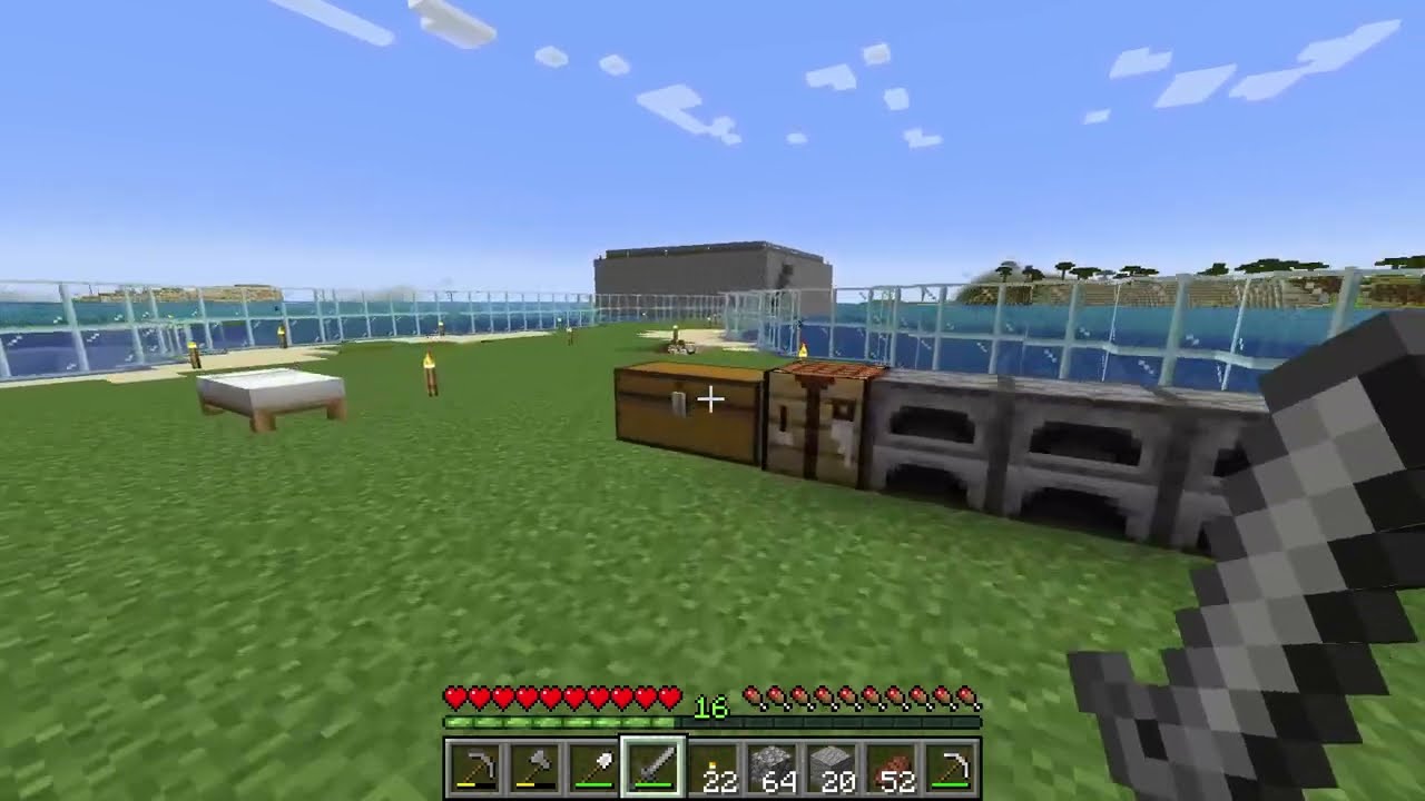 Minecraft:  Putting a Double Chest on top of another Double Chest guide