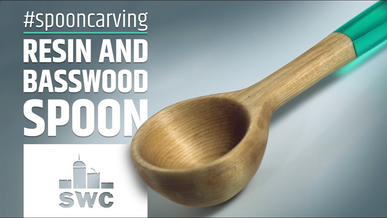 Making a spoon out of basswood and epoxy resin