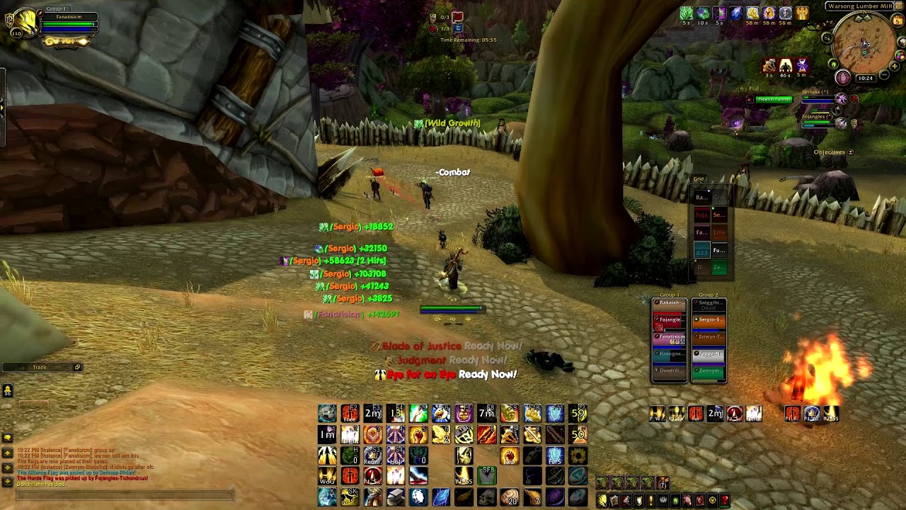 WoW Legion Season 1 - Fanatisicm Retribution Paladin - WSG - Sometimes dying occurs to win the match