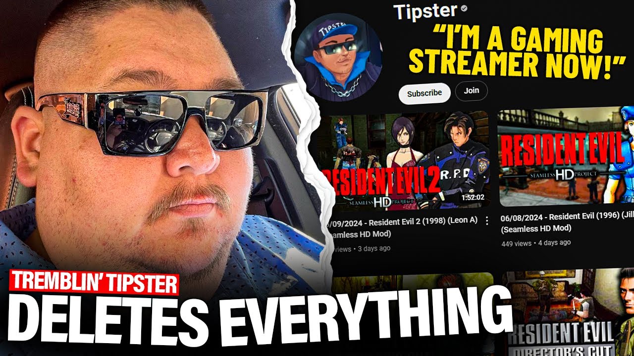 Tipster FLEES YOUTUBE! Deletes EVERYTHING & Moves To Twitch! (Gaming ONLY!)