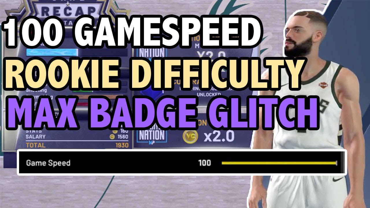 NBA 2K20 FASTEST MAX BADGE + MYPOINTS GLITCH ROOKIE DIFFICULTY 100 GAMESPEED! DENSKI CERTIFIED