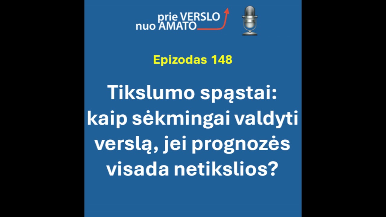 E148. Tikslumo spąstai: kaip sėkmingai valdyti verslą, jei prognozės visada netikslios?
