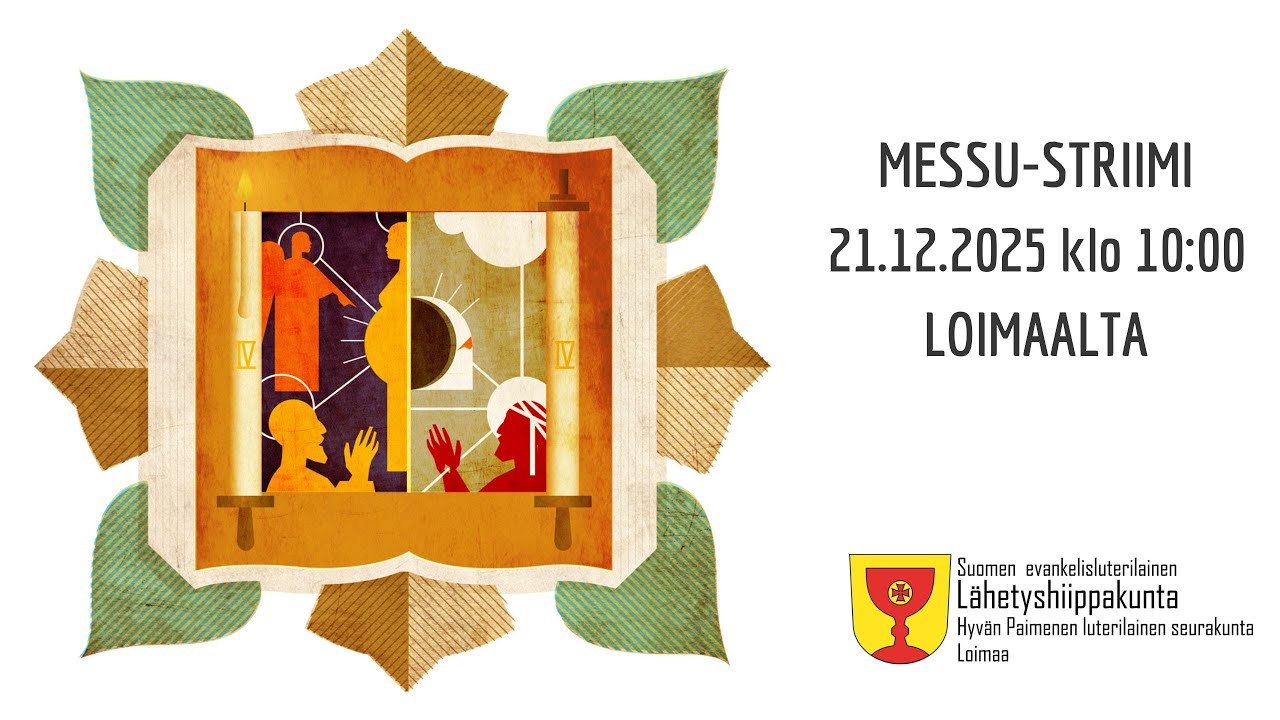 Messu Loimaalta sunnuntaina 21.12.2025 klo 10:00