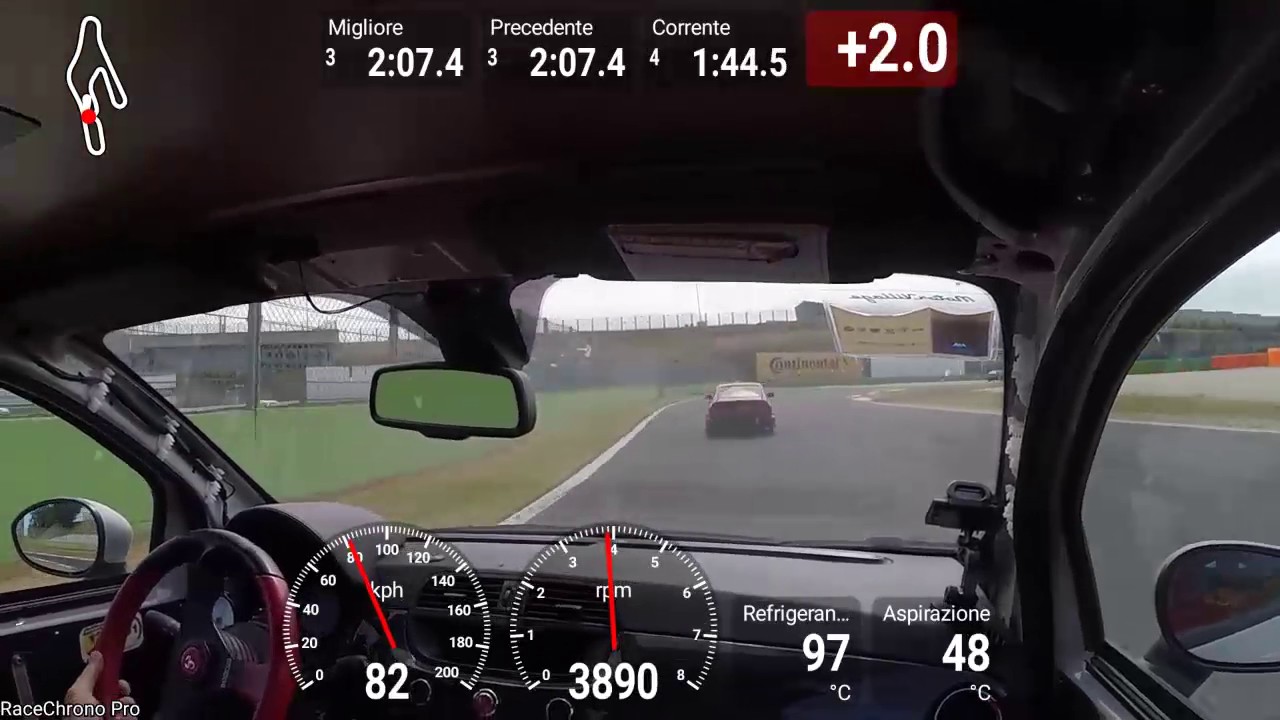 onboard 500 Abarth Vallelunga 1 luglio 2017 turno 11:00