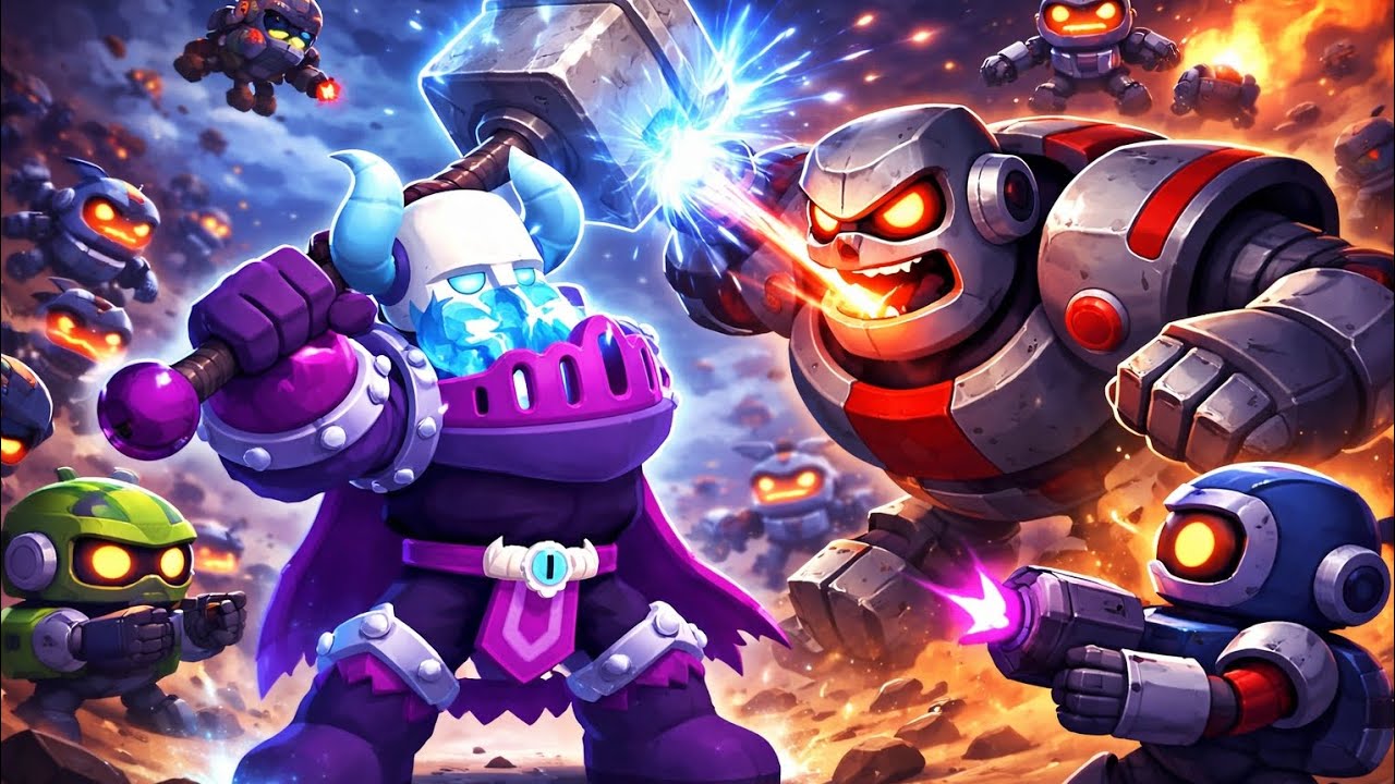 Meu Main frank versus 5 bots do brawl stars