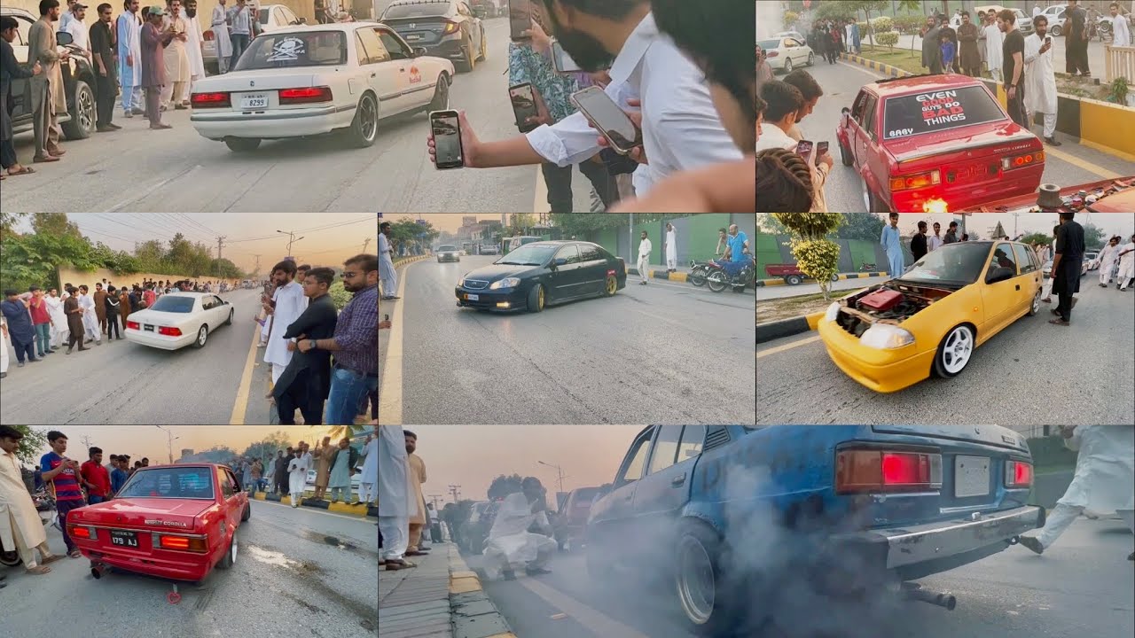 Modified cars leaving carshow || HAC carshow peshawar || peshawar Autoshow 2022