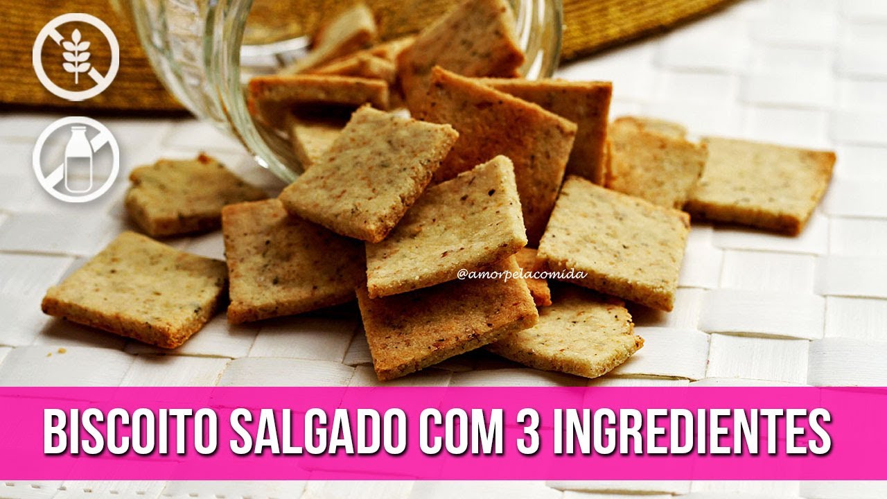 BISCOITO SALGADO LOW CARB COM 3 INGREDIENTES VEGANO