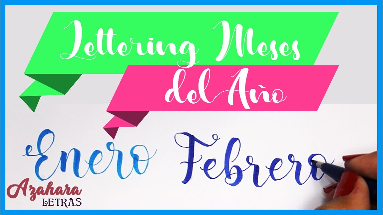 Brush Lettering Meses del Año