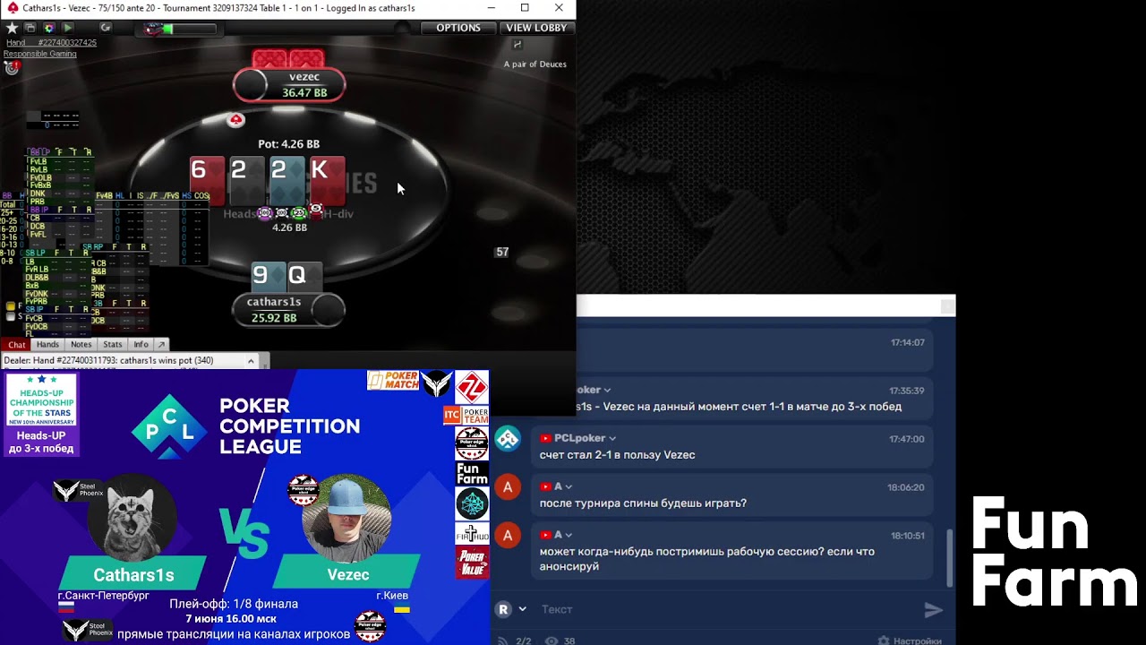 Cathars1s Vs Vezec - Poker Competition League