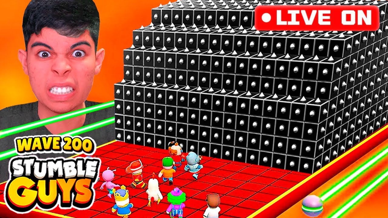 SÓ ACABA QUANDO EU PEGAR WAVE 200 NO BLOCK DASH SEM FIM DO STUMBLE GUYS! (ESTÚDIO NOVO 🥳)