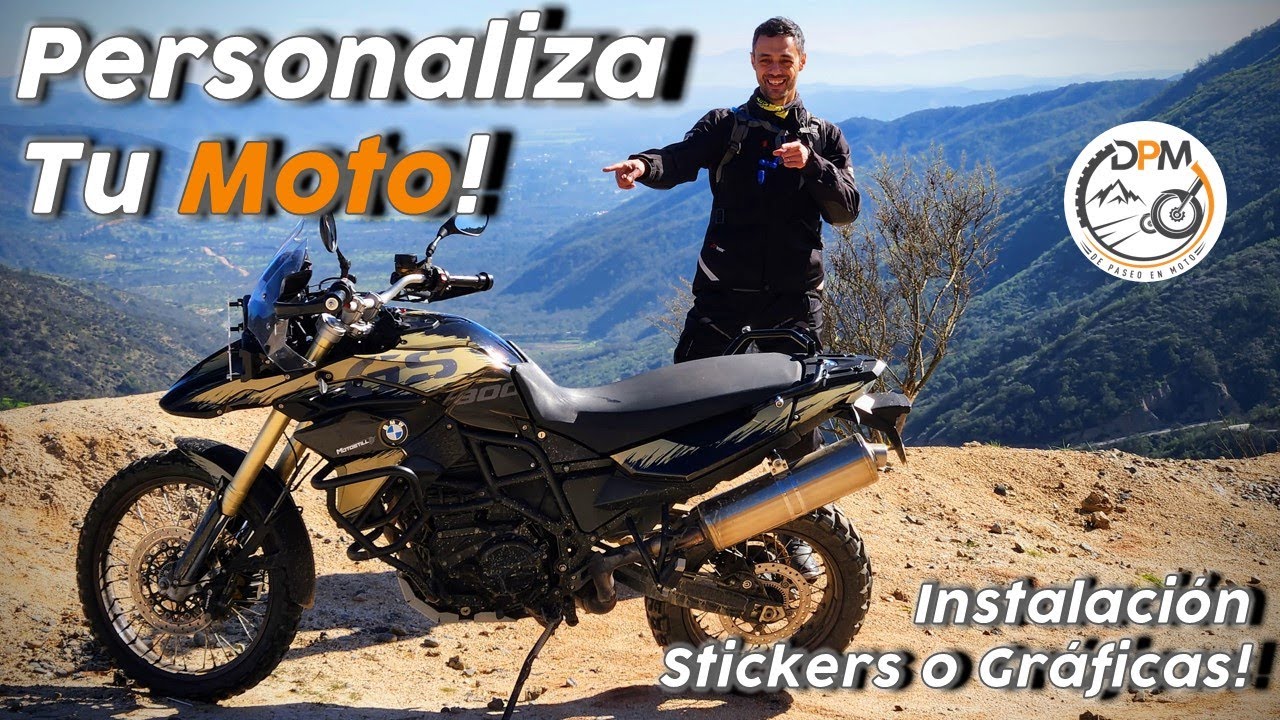 Modifico RADICALMENTE la BMW F800gs 🔥😈 Instalación de Graficas o stickers personalizados en la Moto