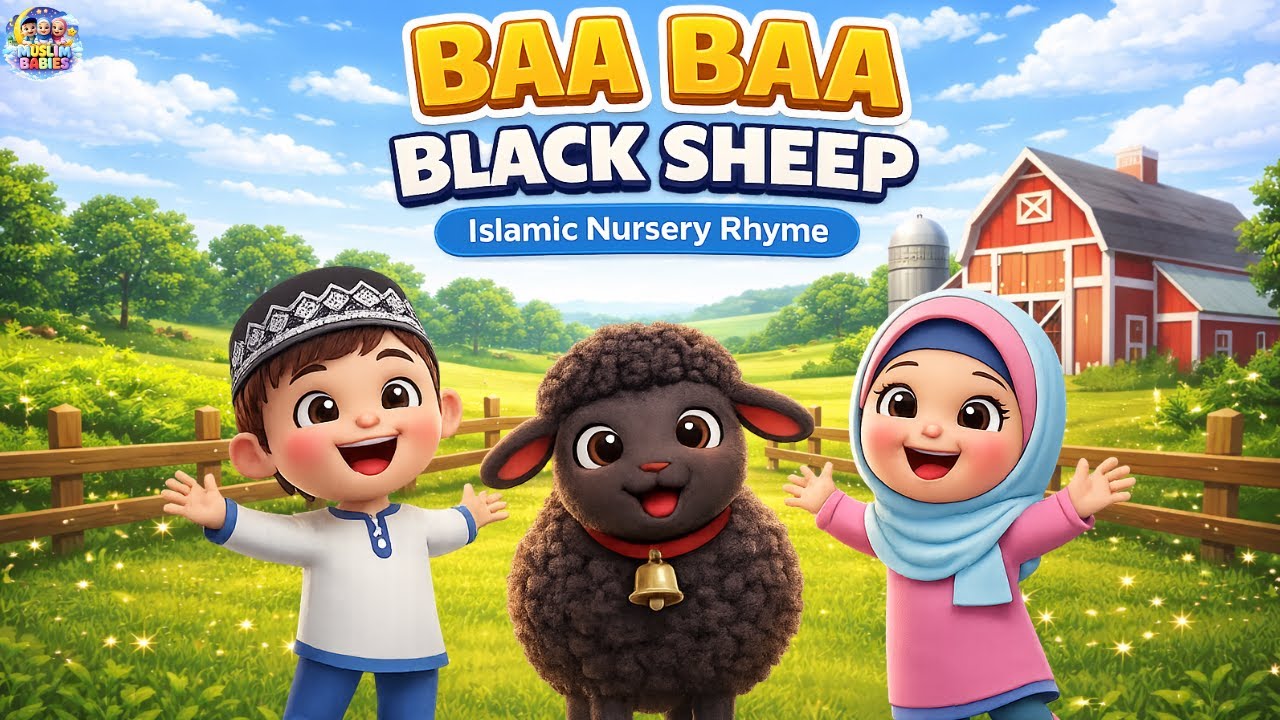 Baa Baa Black Sheep Islamic Nursery Rhyme | Muslim Kids Song in English | Islamic Cartoon