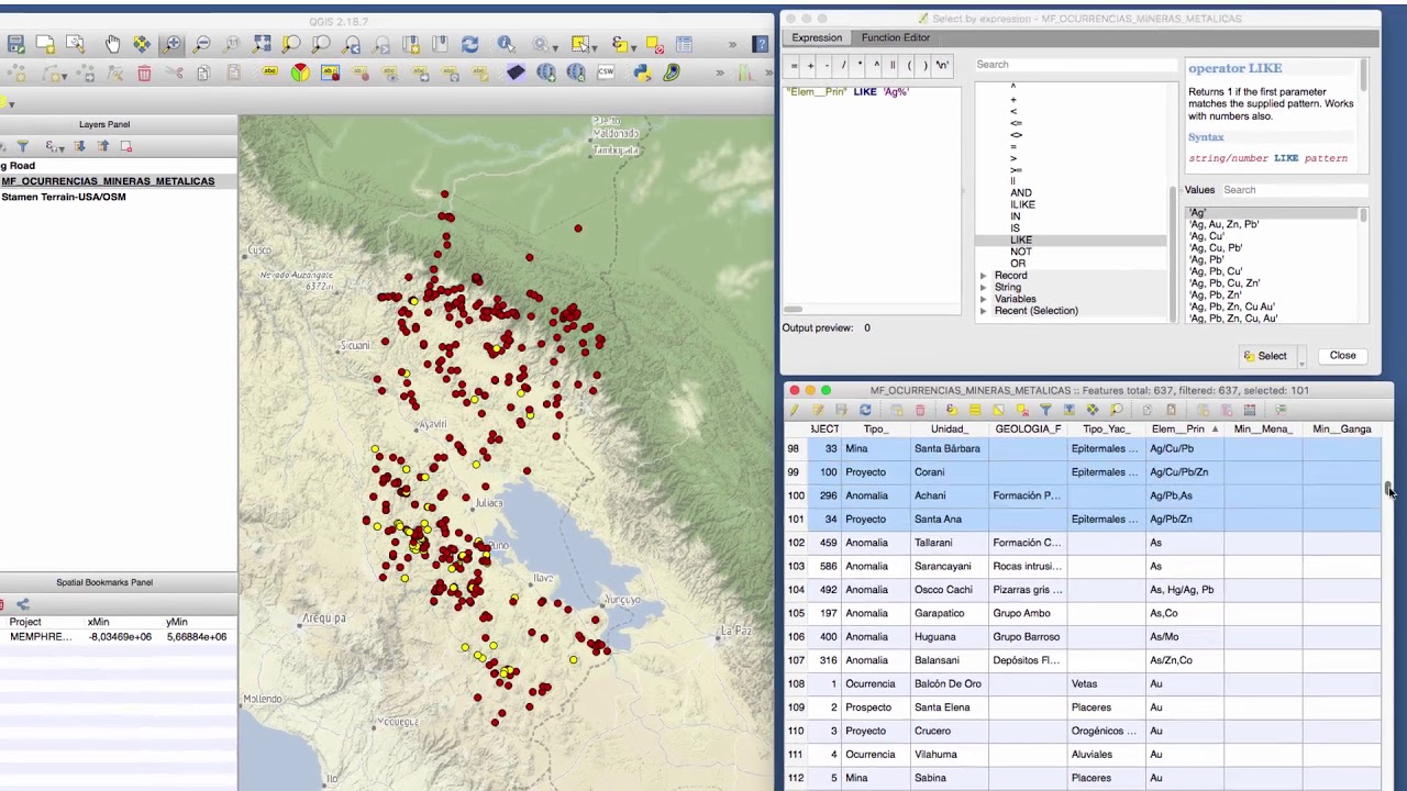 Tip 007b: Cómo seleccionar registros desde la tabla de atributos de una capa en QGIS.